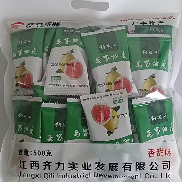 江西广丰特产铜钹山牌马家柚子皮独立小包装 香辣味 香甜味 500克 - 图1