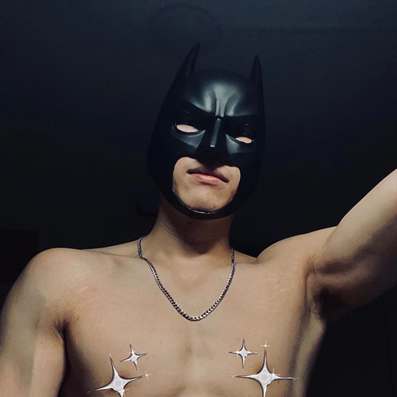 蝙蝠侠面具头套装扮batman男帅气全脸抖音直播道具万圣节cosplay - 图1