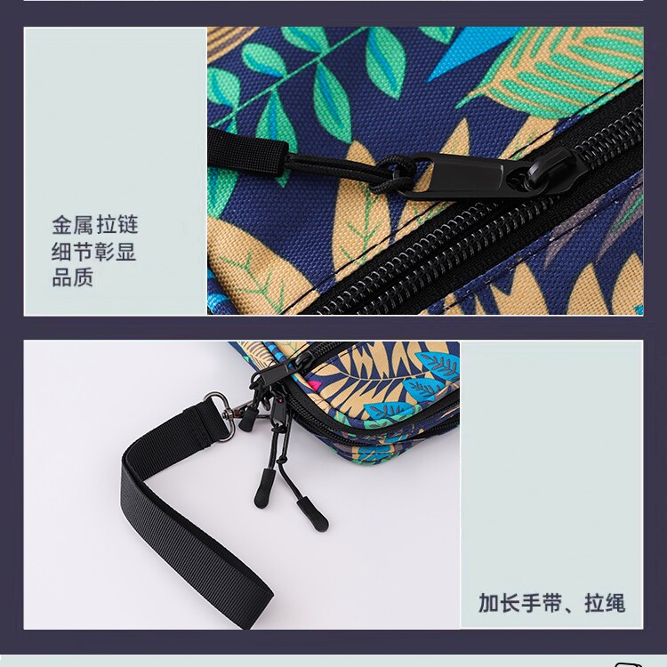 Double layer table tennis racket cover with large capacity