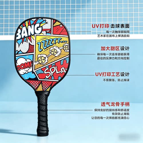 匹克球球拍板羽拍pickleball成人儿童健身三毛球拍学生运动套装 - 图1