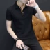 Áo thun nam ngắn tay giản dị 2019 Áo thun cotton mùa hè 2018 Áo thun liền thân màu áo thun Hàn Quốc - Polo áo thun polo nam Polo