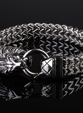 飒雅男士手链日韩首饰霸气龙头