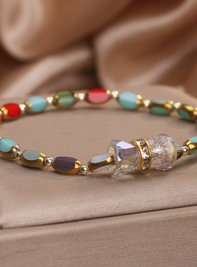 2025新款中式复古水晶手链女