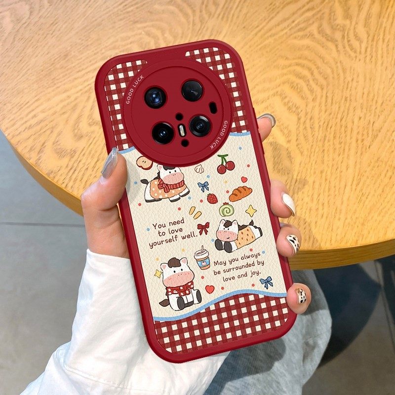 适用华为mate80promax保户包70Pro+红色格子小马软壳硅胶60女好看,淘宝优惠券,粉丝福利购,淘宝优惠卷