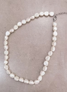 钛钢祖母绿方锆石OT扣项链