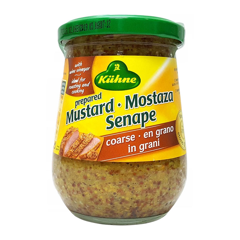 德国KUHNE冠利粗粒芥末籽酱Mustard Mostaza Senape西餐调料250g-图3