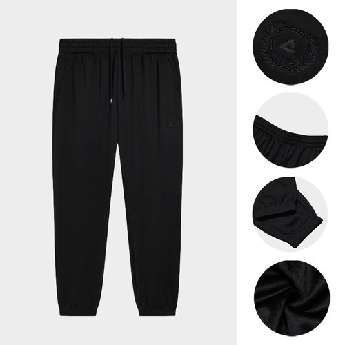 匹克锁温针织抓毛长裤男女冬天鹅绒裤学生运动通勤束脚裤 - 图2