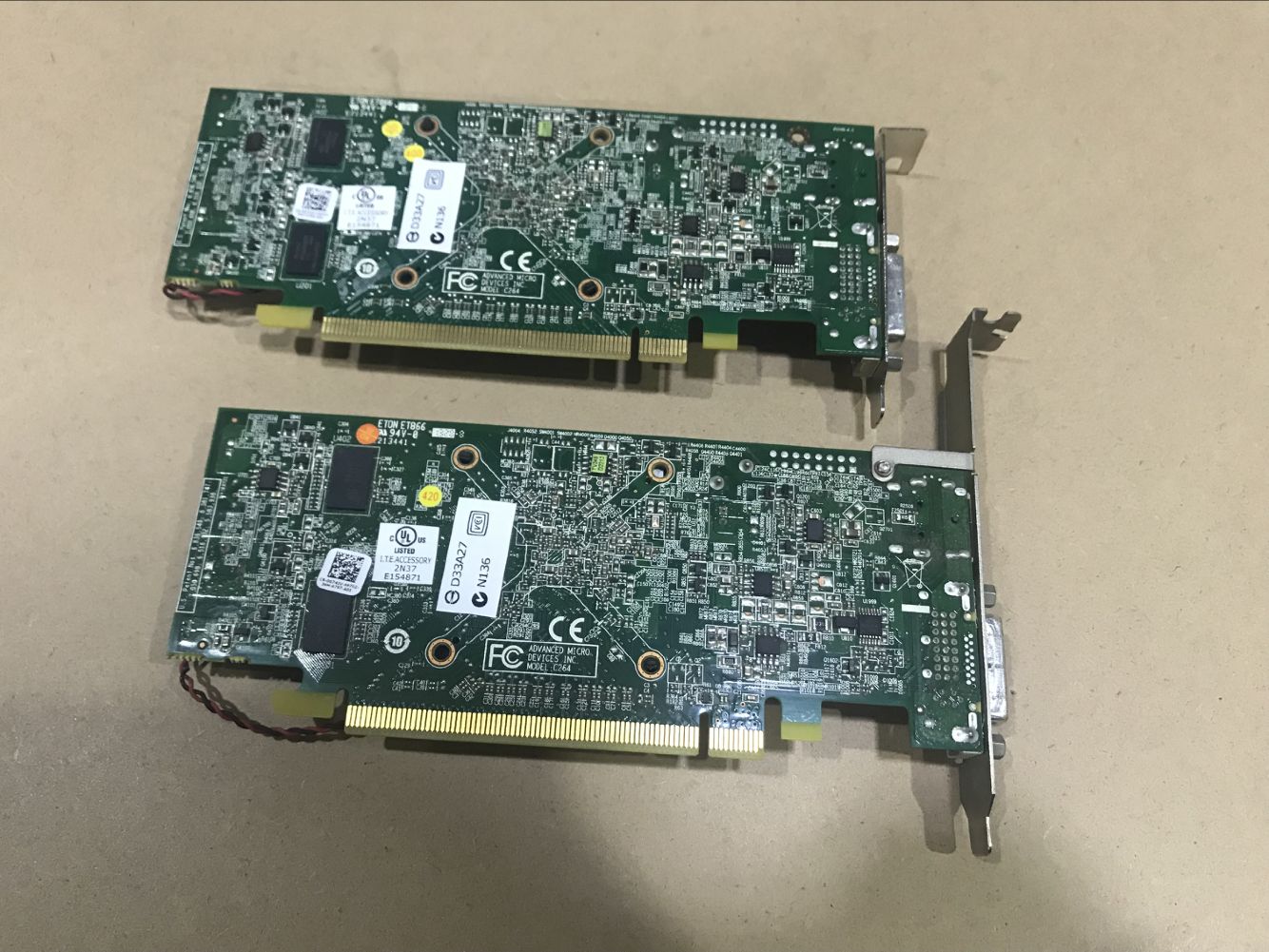 DELL原装拆机HD6450 HD7470 1G D3 显卡 刀卡 C264 DVI+DP 支持2K - 图2