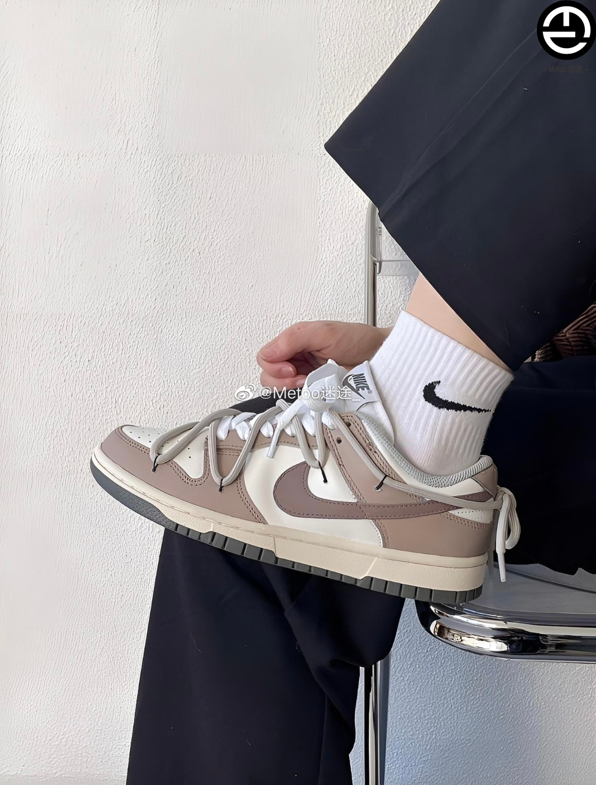 耐克球鞋定制 Nike Dunk Low男女款气泡水母可可拿铁摩卡棕板鞋-图0