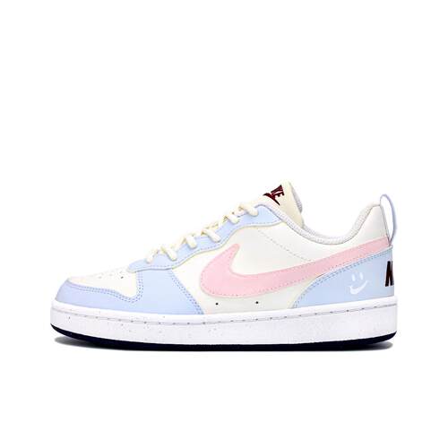 迷途定制球鞋 Nike Court Borough 学院风霉霉黑粉定制板鞋 - 图1