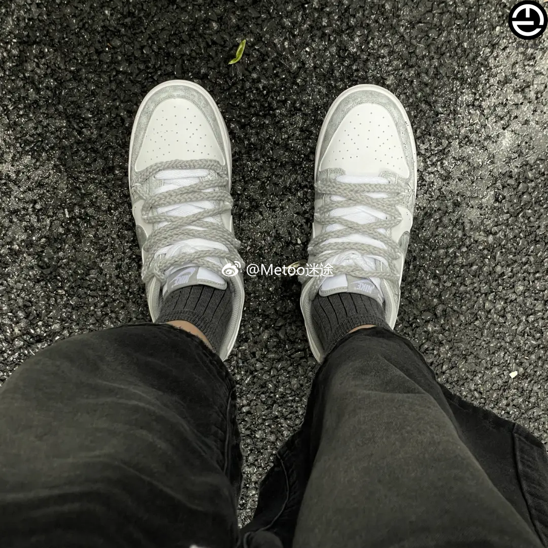 正品定制球鞋 Nike Dunk Low 永夜星河新中式手绘解构双鞋带板鞋 - 图1