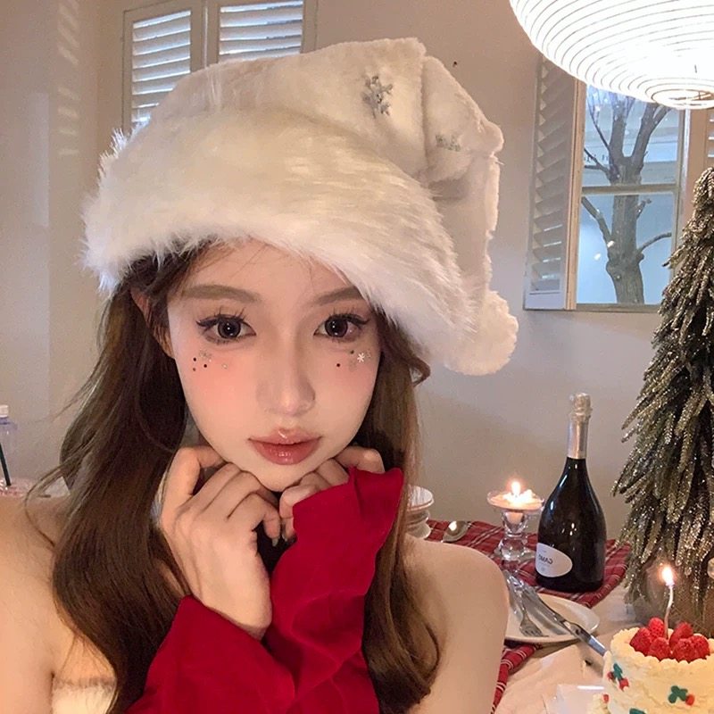 圣诞节礼物头饰红色圣诞帽毛绒可爱圣诞老人帽子成人儿童拍照装扮,淘宝优惠券,粉丝福利购,淘宝优惠卷