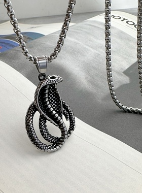 复古眼镜蛇项链男女潮