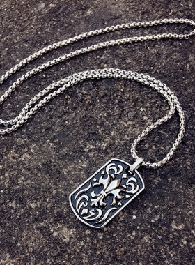 霸气不掉色项链男嘻哈钛钢吊坠女