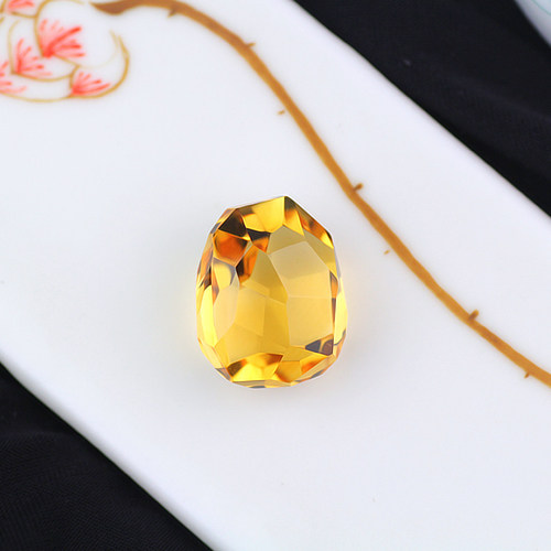 碧雅天然黄水晶正品原石切面送裸石 碧雅项坠/吊坠