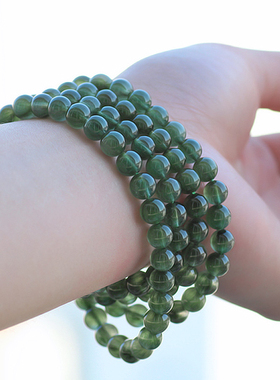 一物一图通透顺发猫眼多圈手串