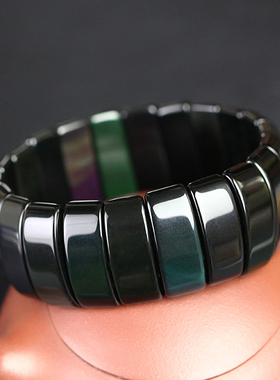 碧雅黑曜石手链彩虹