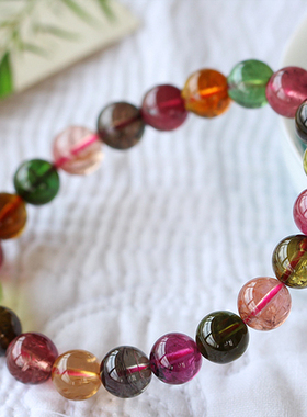 一物一图玻璃体证书碧玺手串