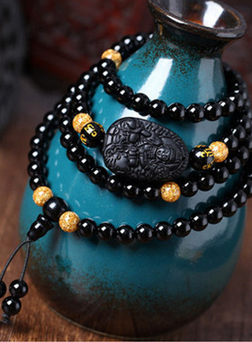 属龙蛇守护神牛年本命佛黑玛瑙