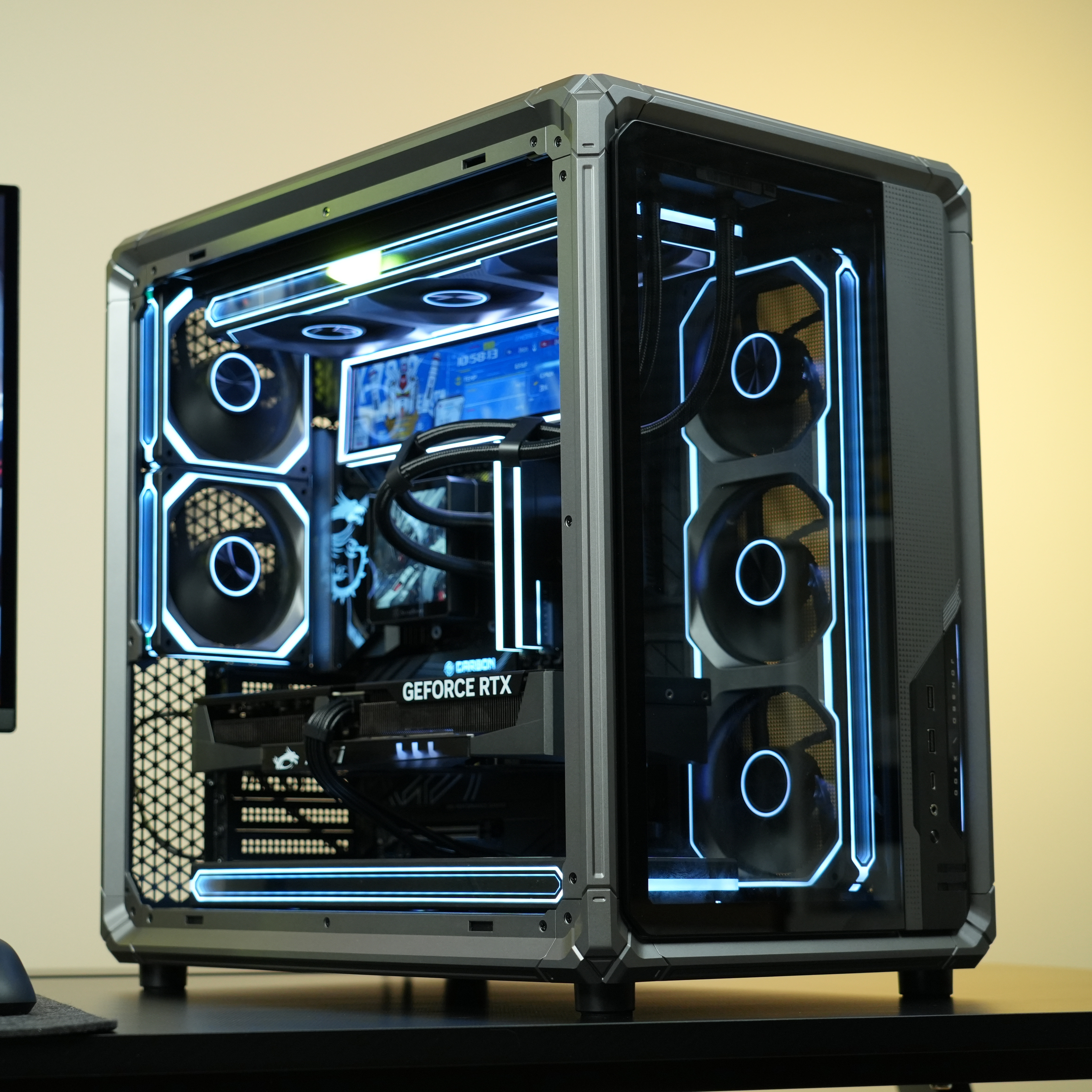 MSI微星乔思伯X400海景房台式机DIY电脑主机9800X3D/9850X3D/5070/5080全家桶显卡整机FPS三角洲DIY组装机,淘宝优惠券,粉丝福利购,淘宝优惠卷