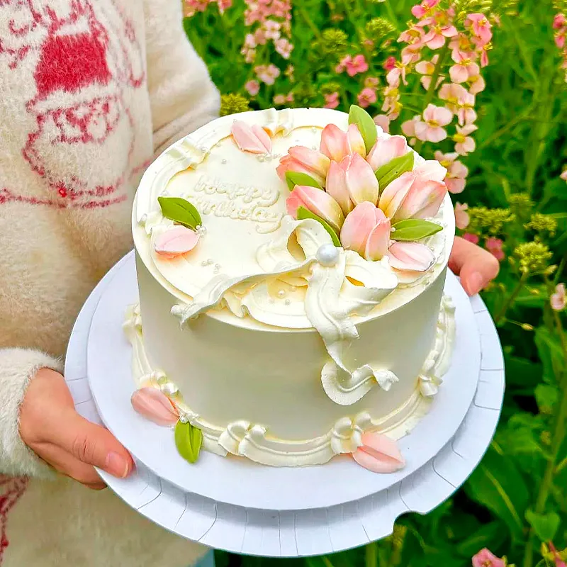 刮刀花蛋糕装饰摆件郁金香成品巧克力配件送妈妈女神生日烘焙点缀,淘宝优惠券,粉丝福利购,淘宝优惠卷