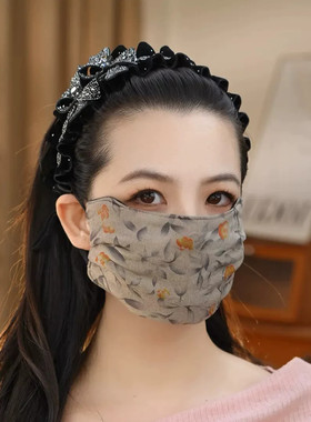 冬季加绒加厚防风保暖女士口罩