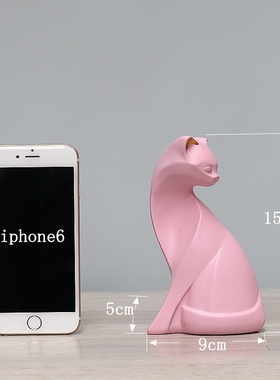 可爱风描金小猫咪家居客厅装饰品