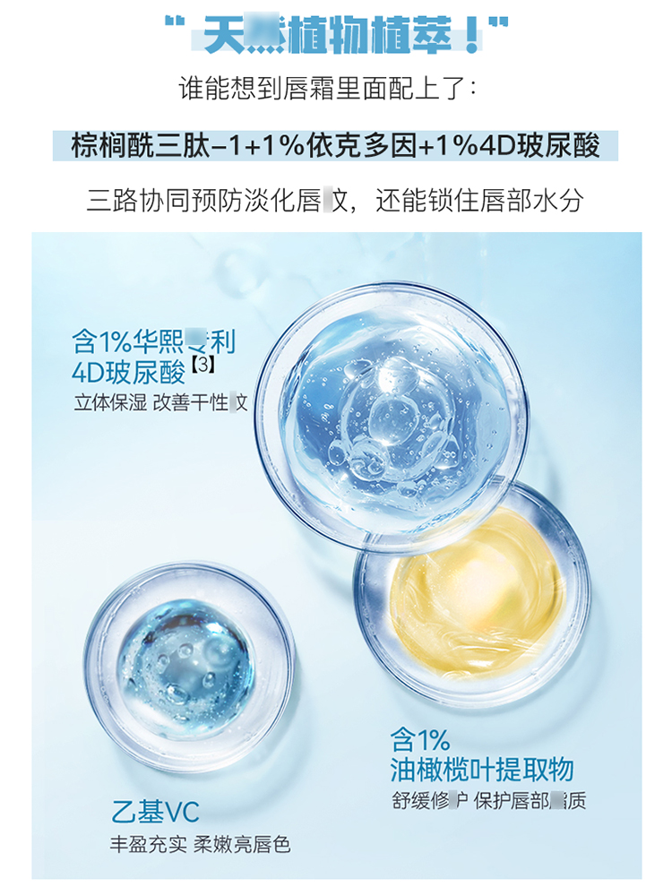 MedRepair/米蓓尔华熙生物小蓝帽多元滋养修护抚纹精华唇霜10g - 图2