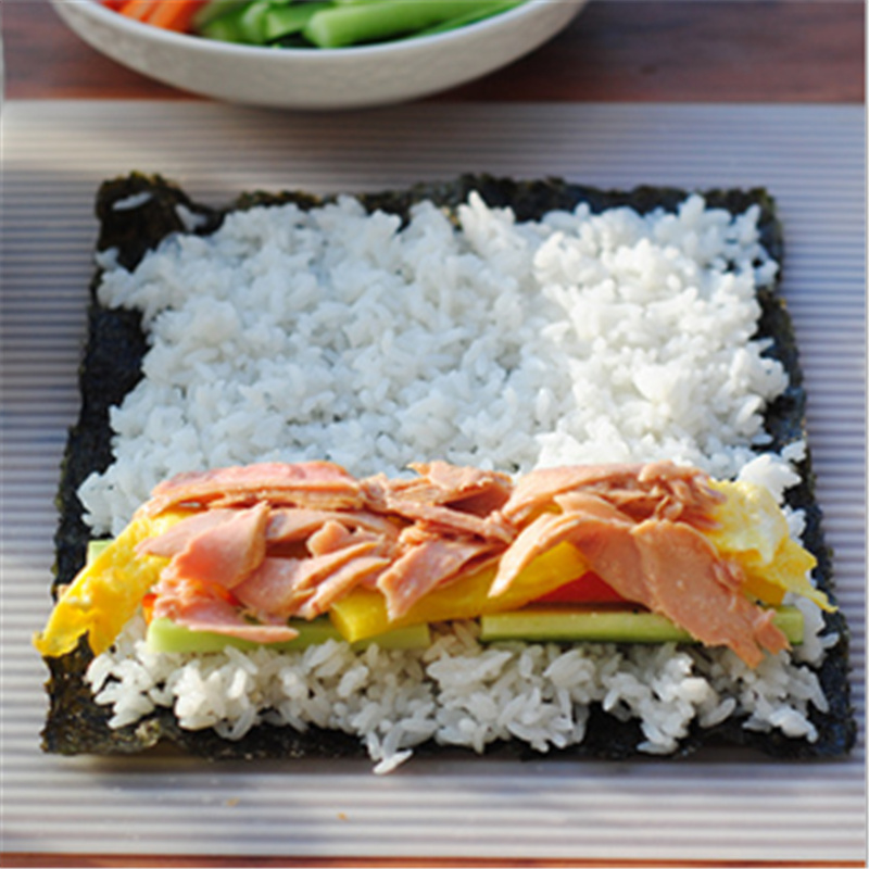食品级硅胶日本料理寿司卷帘海苔紫菜包饭工具烤箱垫鸡蛋饭团帘子 - 图0