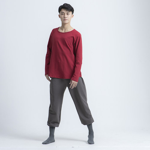 现代舞蹈服宽松男女上衣古典舞基训练功服健身休闲款蒙古族爵士舞 - 图0