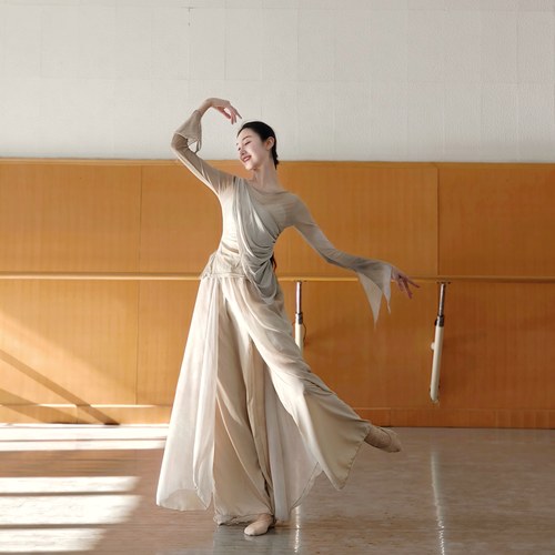 古典舞服装飘逸宽松裙裤阔腿裤女中国舞演出服舞蹈裤子汉唐舞 - 图3