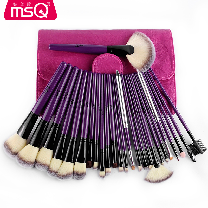 MSQ/魅絲蔻紫色迷情24支化妝刷套裝 專業全套彩妝工具套刷