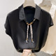 2026 ໃຫມ່ພາສາເກົາຫຼີ temperament slim lapel ຜ້າພັນຄໍຜ້າພັນຄໍສີແຂງ pullover ເສື້ອ chiffon ແຂນສັ້ນສໍາລັບແມ່ຍິງ summer