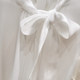 2025 ຮູບແບບໃໝ່ຂອງເກົາຫຼີ 2025 Slim Stand-up Collar Lace-up Sleeves Butterfly Decoration Short-Sleeved Chiffon Shirt for Women Summer