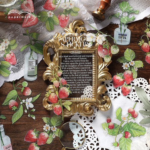 朝花寄酒大自然植物花卉手帐素材DIY装饰贴画七夕高颜值PET贴纸包 - 图1