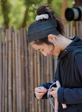 向往的生活张子枫同款宽边发带女运动健身头带弹力束发带针织发箍