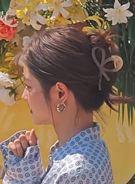徐若晗同款设计感蝴蝶结发抓女后脑勺盘发抓夹气质简约百搭鲨鱼夹