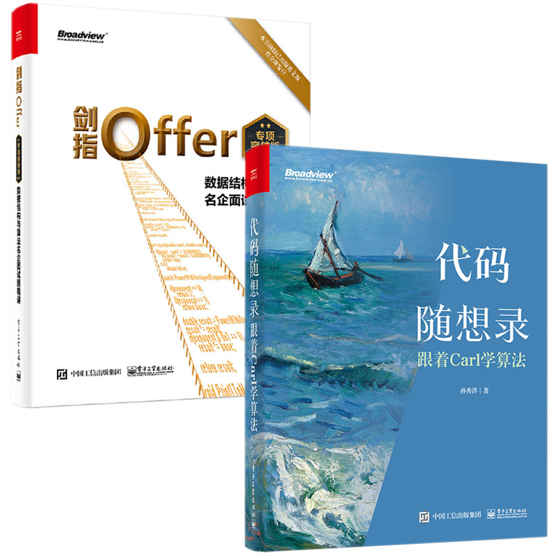 【全2册】代码随想录+剑指Offer孙秀洋程序员面试经典算法题库简历制作技巧IT名企面试流程编程语言内存管理代码大全LeetCode原题-图2