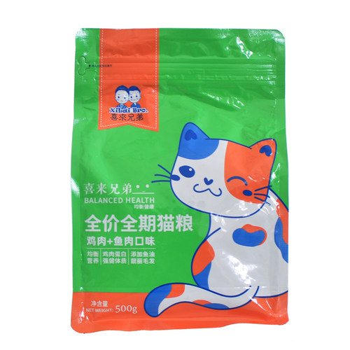 喜来兄弟天然全猫粮海洋鱼肉味成猫幼猫主粮美短英短猫咪粮 500g - 图0