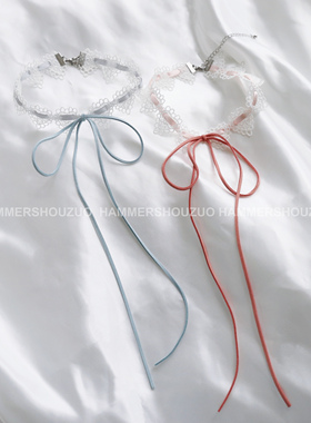 清新少女感蕾丝气质女超仙女项圈