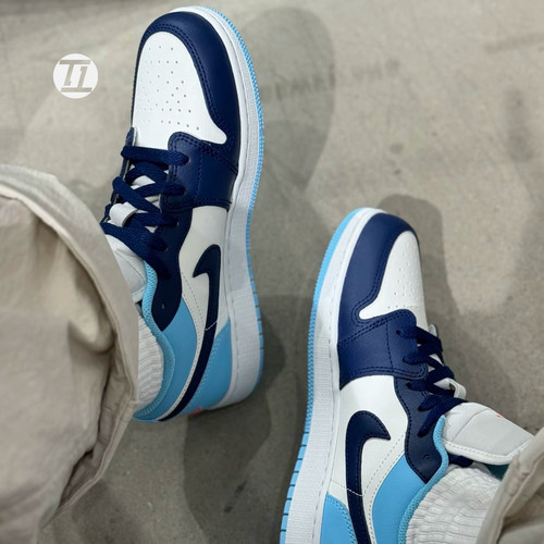 AIR JORDAN 1 AJ1  LOW 低帮皇家蓝防滑耐磨男女篮球鞋553560-149 - 图1
