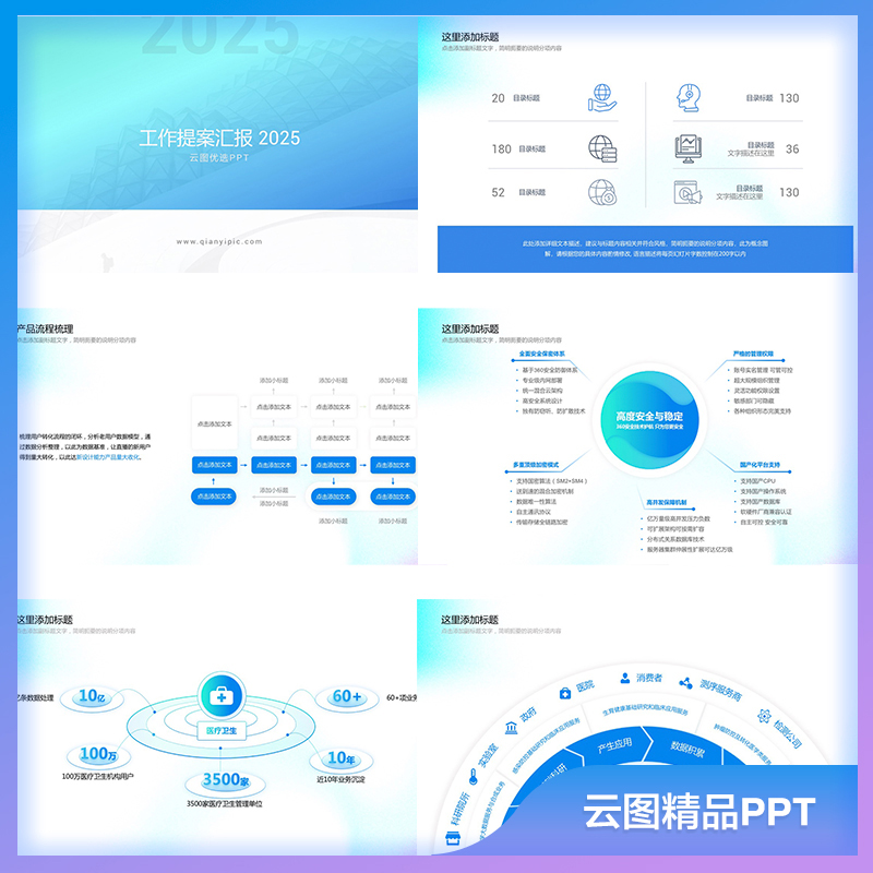 PPT模板蓝色科技学术答辩流程汇报结构数据逻辑图互联网素材模版 - 图0