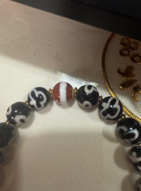 菩提树天珠手持一串19颗咬色清晰配藏银扎基拉姆三通顶珠一线药师