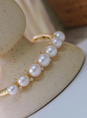 s925纯银手链 diy手工饰品 全孔珍珠手饰龙虾扣爱心尾链延长款