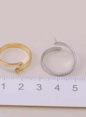 s925纯银手工diy制作戒指