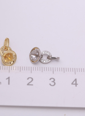 DIY手工制作珍珠项坠不含珍珠单个吊坠银饰 s925纯银吊坠配件