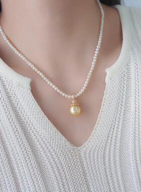 DIY手工制作珍珠项坠不含珍珠多功能开口吊坠银饰 s925纯银配件