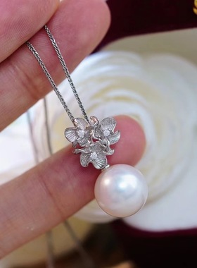 DIY手工制作珍珠项坠不含珍珠开口多功能吊坠银饰 s925纯银配件