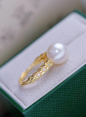 s925纯银戒指环 银饰开口可调节珍珠戒指托 DIY手工制作银配件