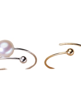 s925纯银戒指环 银饰开口可调节珍珠戒指托 DIY手工制作银配件